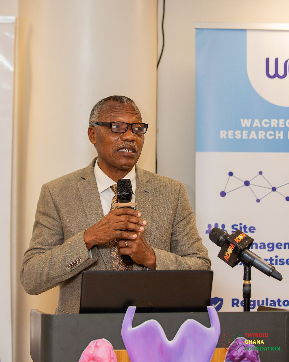 A guest speaker addressing participants at International Thyroid Awareness Week 2026.